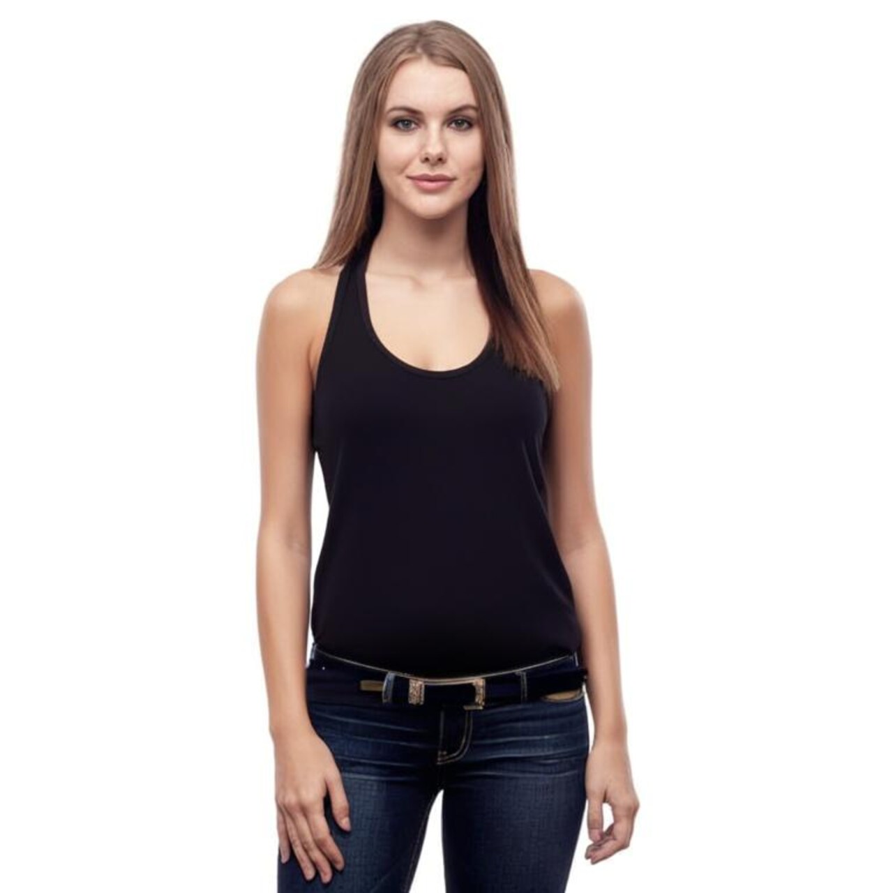 BELLA + CANVAS® Women's Relaxed Fit Racerback Tank with Airlume Cotton and Sustainable Retail Design